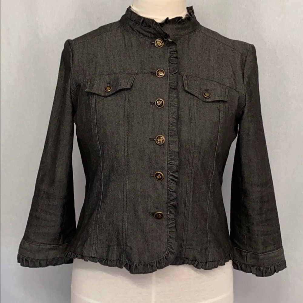 Sandro Sportswear black denim jacket sz S
